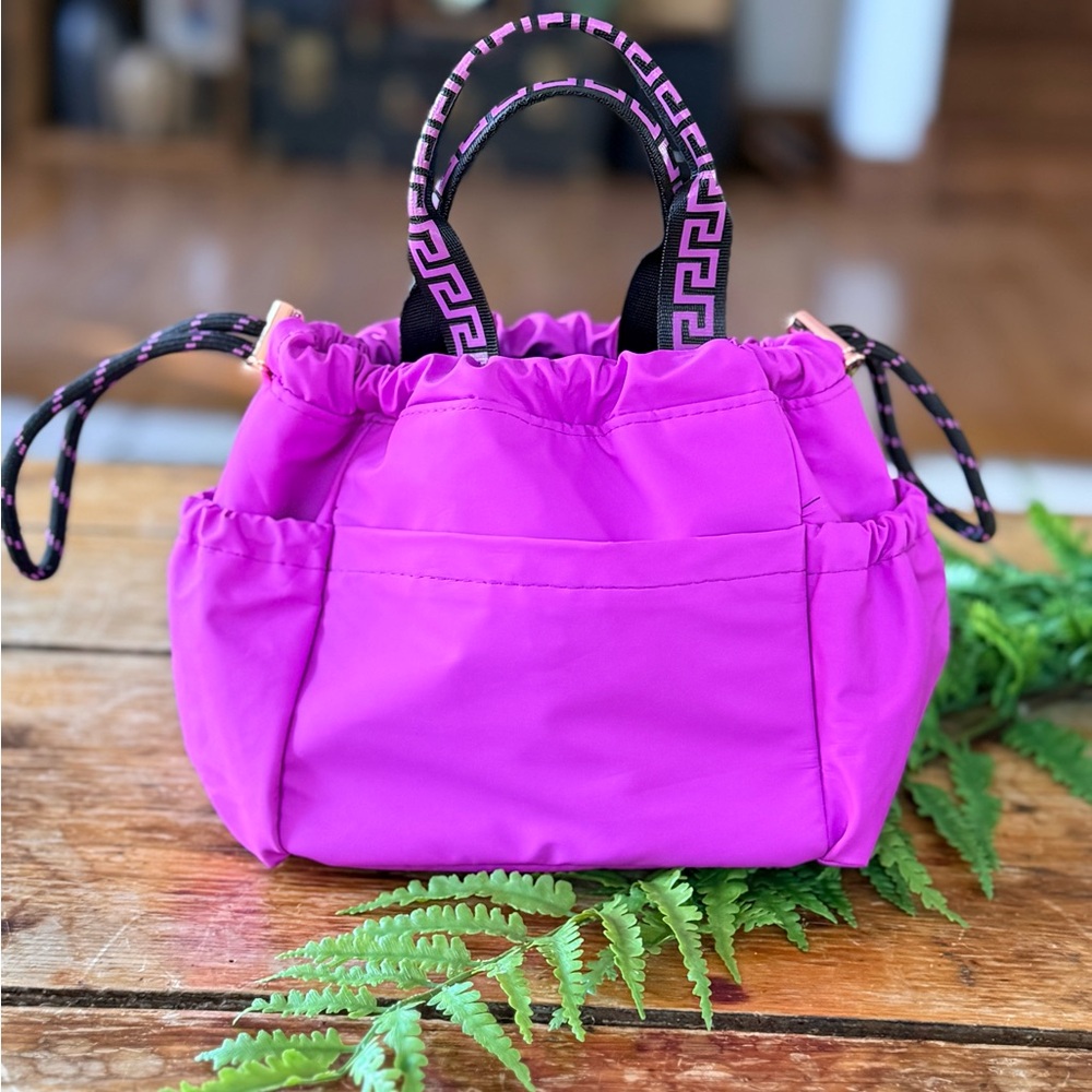 Versace Parfums Fuchsia Mini Drawstring Cosmetic … - image 3